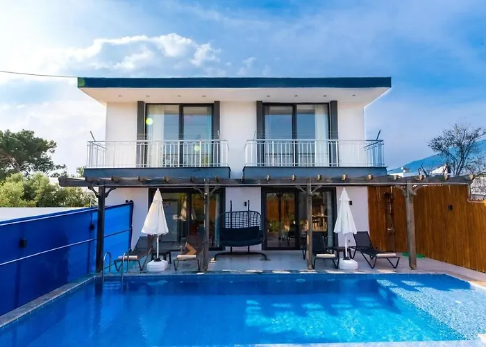 Cavdir 2 Bedroom Secluded With Private Pool Hot Tub 卡尔坎